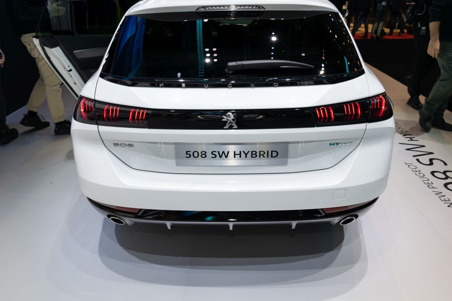 Rear view with LED tail lights and dual exhausts