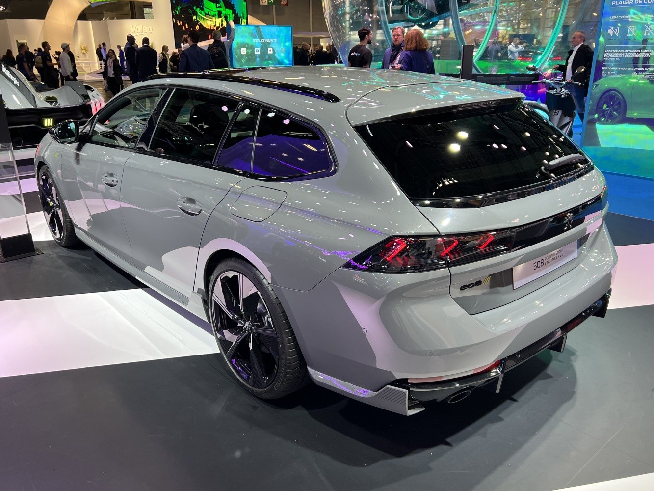 Modern station wagon with sporty rear and LED taillights