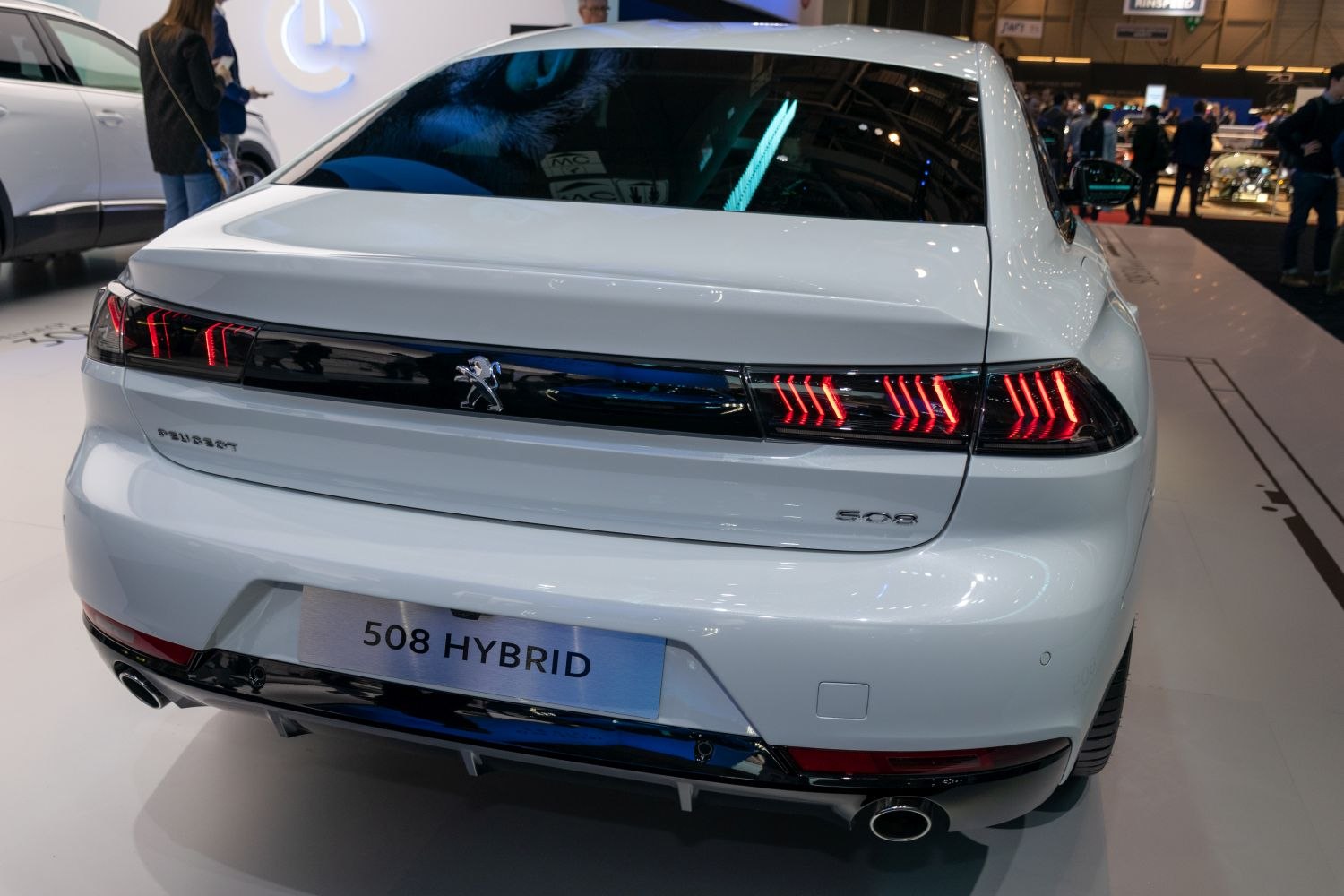 Rear view showing distinct tail lights and sleek rear design