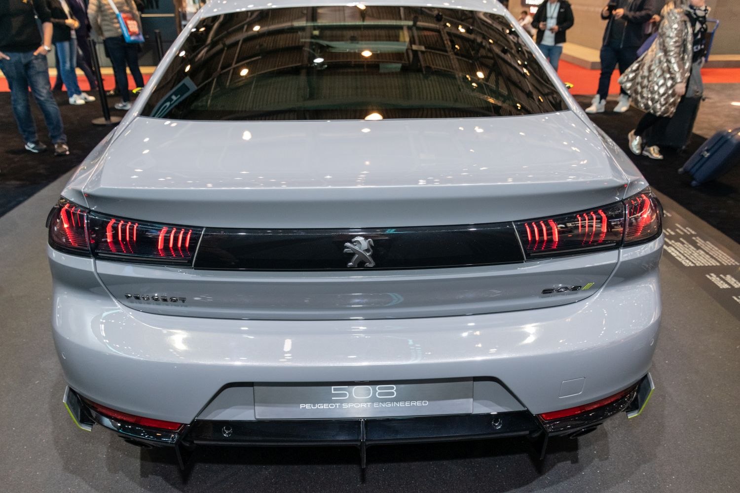 Sleek Peugeot rear with LED taillights and modern trunk design