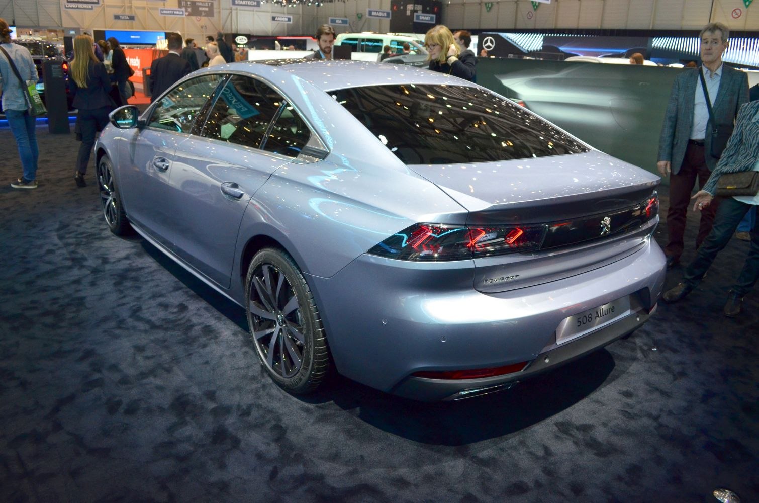 Sleek rear design with angular tail lights and alloy wheels