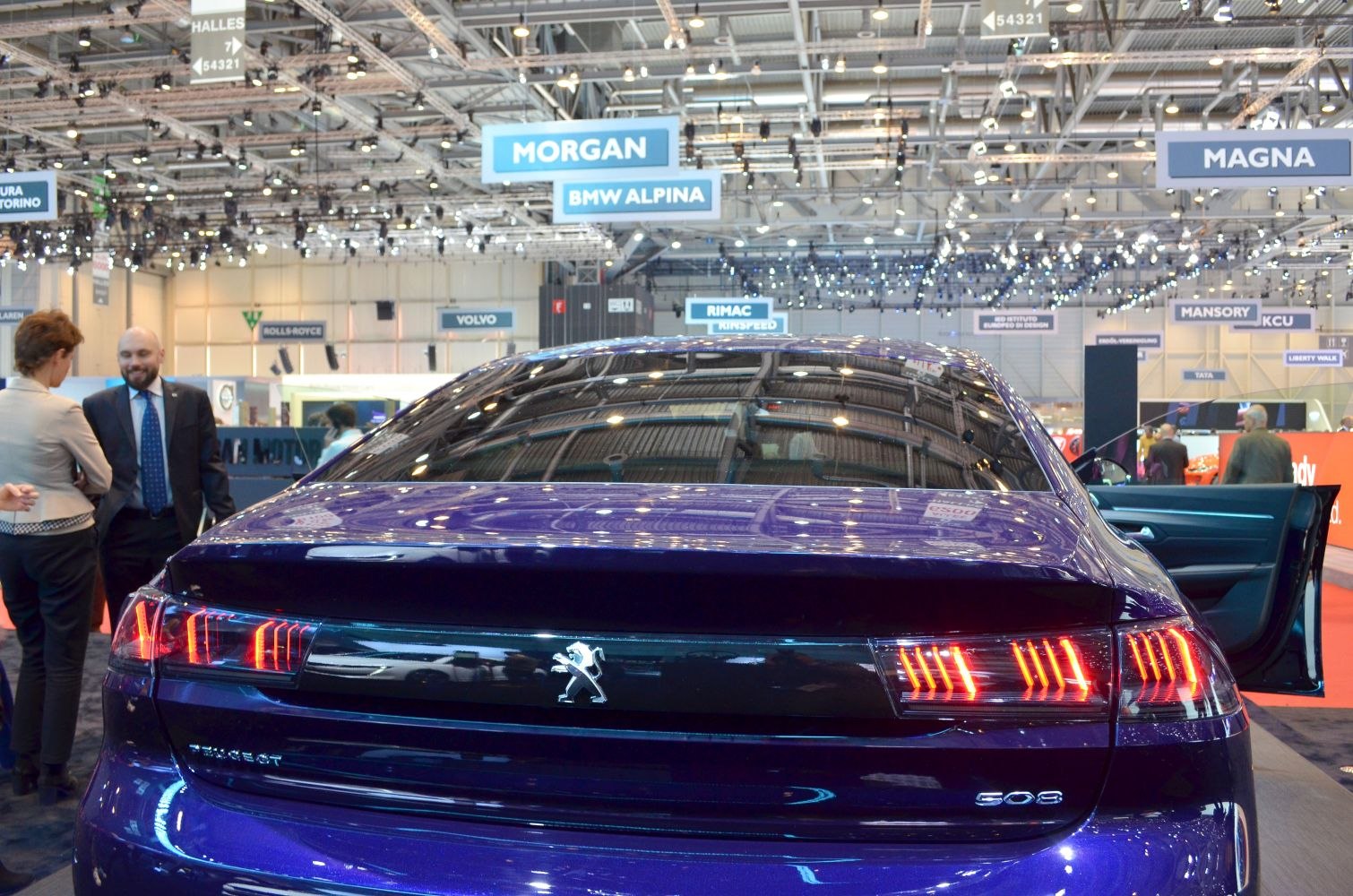 Rear view with distinctive LED taillights and sleek trunk design
