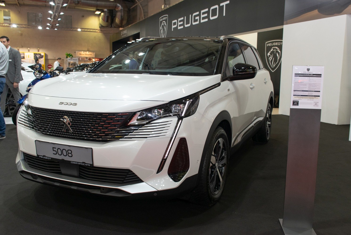 Front grille and LED headlights of a modern SUV