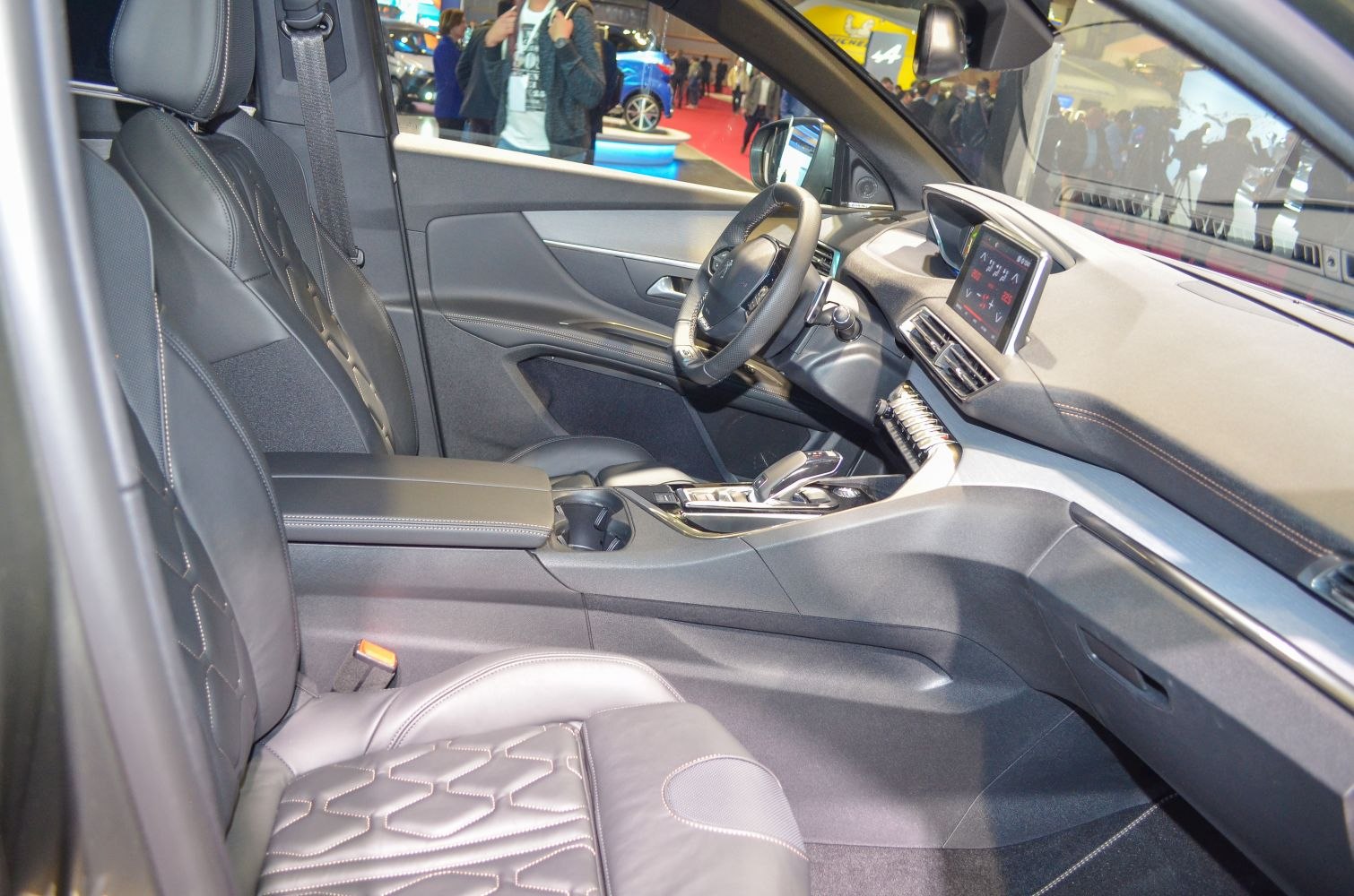 Leather seats and advanced dashboard with digital display and center console