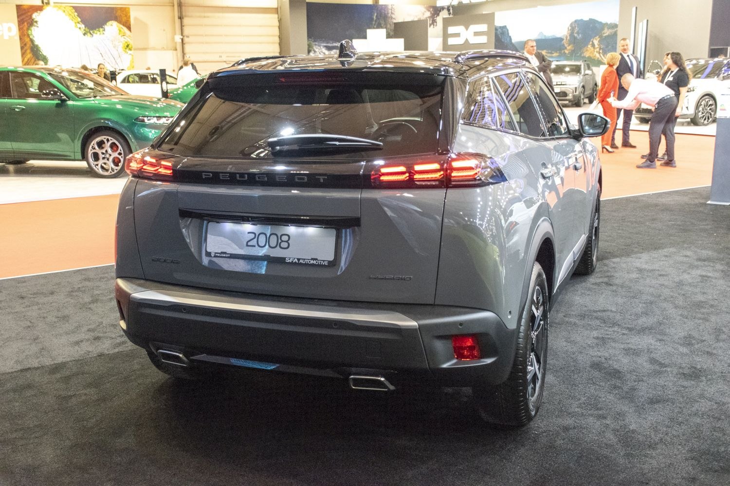 Rear design with distinctive LED tail lights and dual exhaust tips