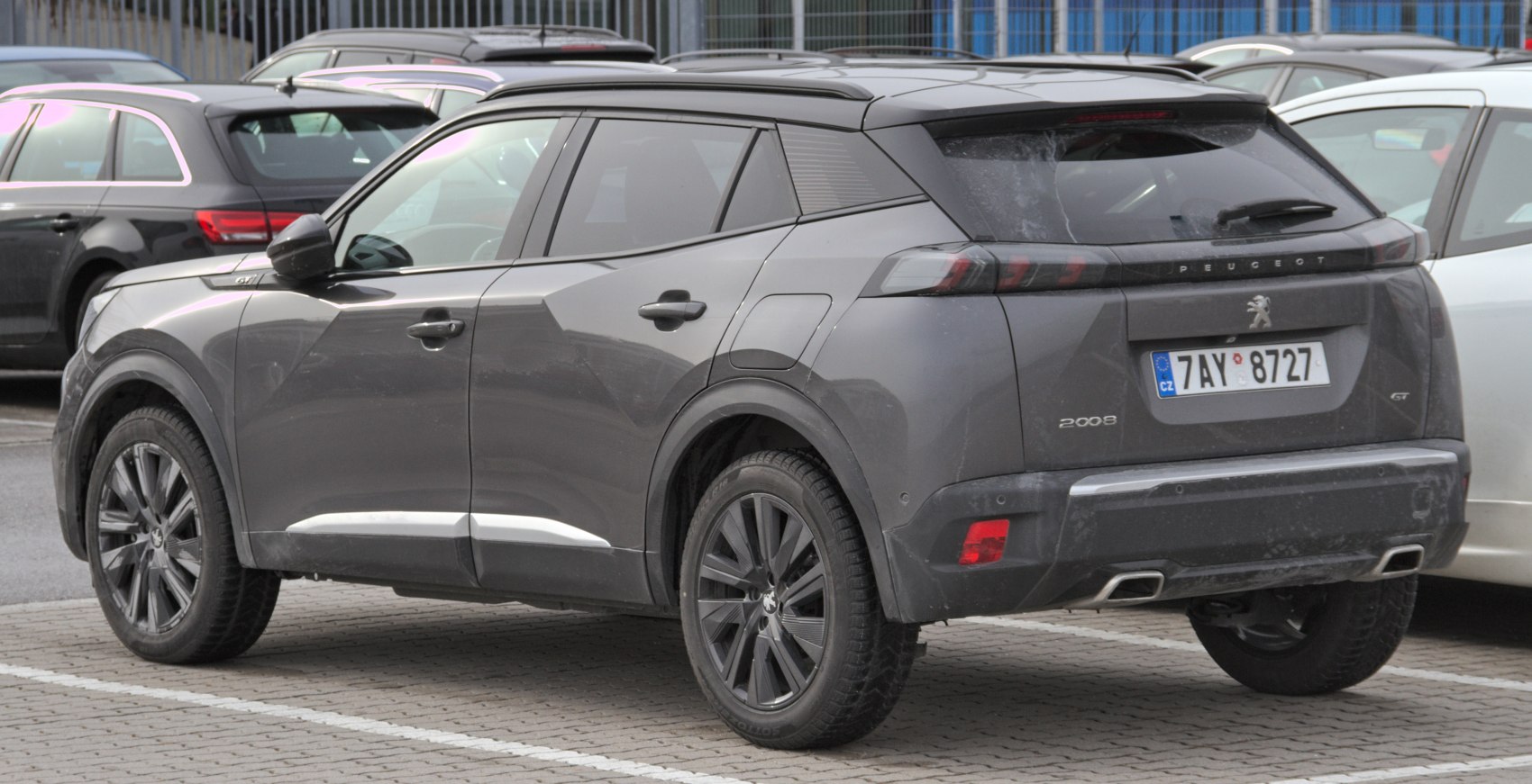 SUV rear side view with sleek design and modern tail lights