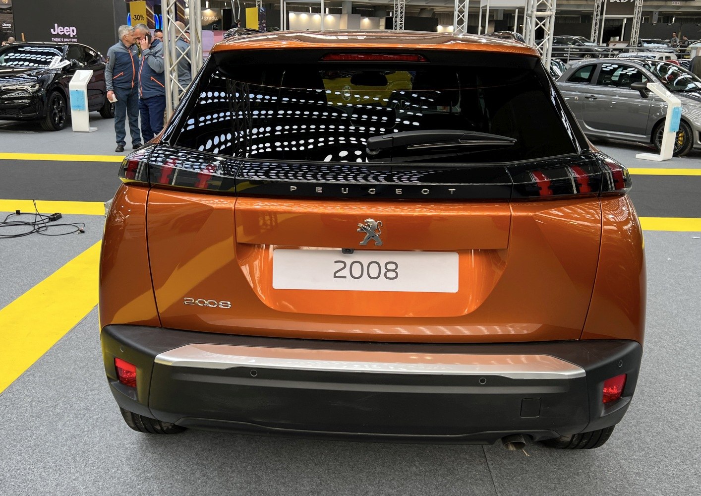 Rear view with distinctive LED taillights and rear design details