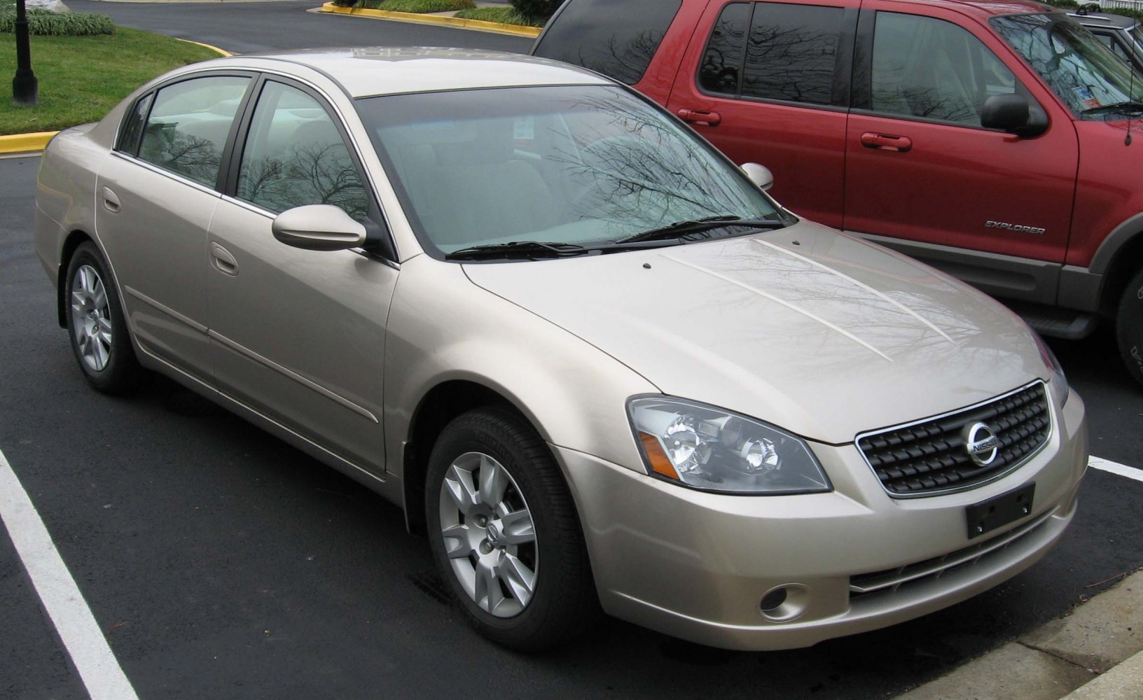Front-side view showcasing distinct headlights and smooth body lines