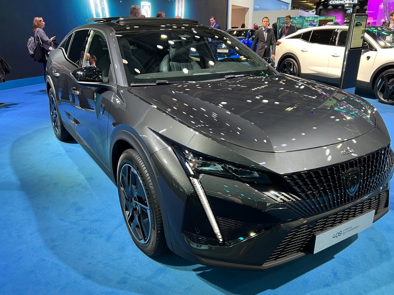 Front view of 2023 crossover featuring sharp LED headlights