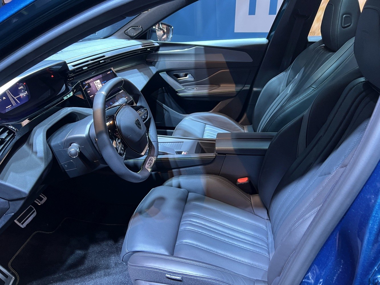 Digital dashboard and premium leather seats in a modern crossover interior