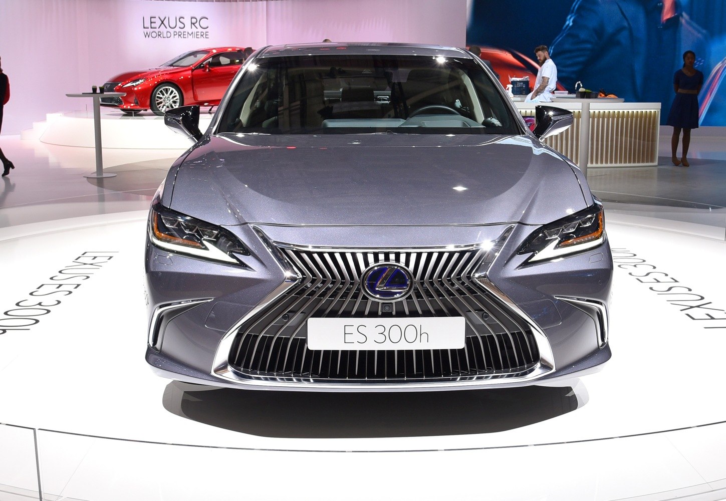 Front view showcasing spindle grille and LED headlights.