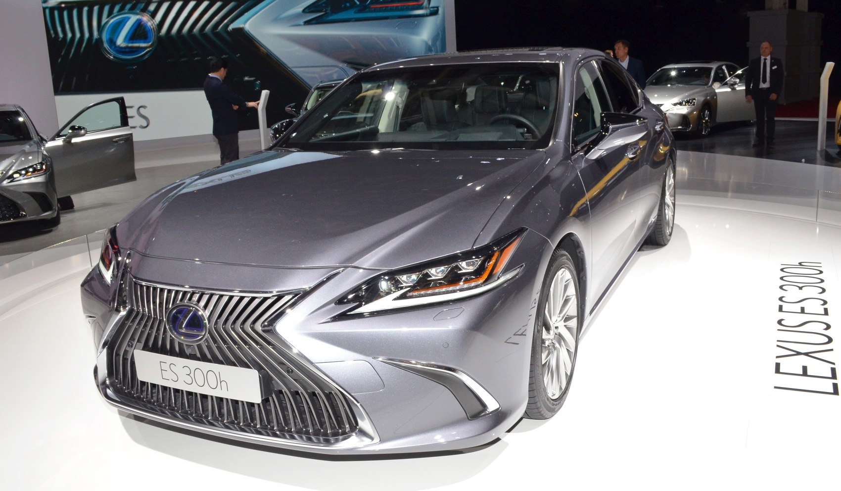 Front grille and multi-LED headlights of a sleek sedan