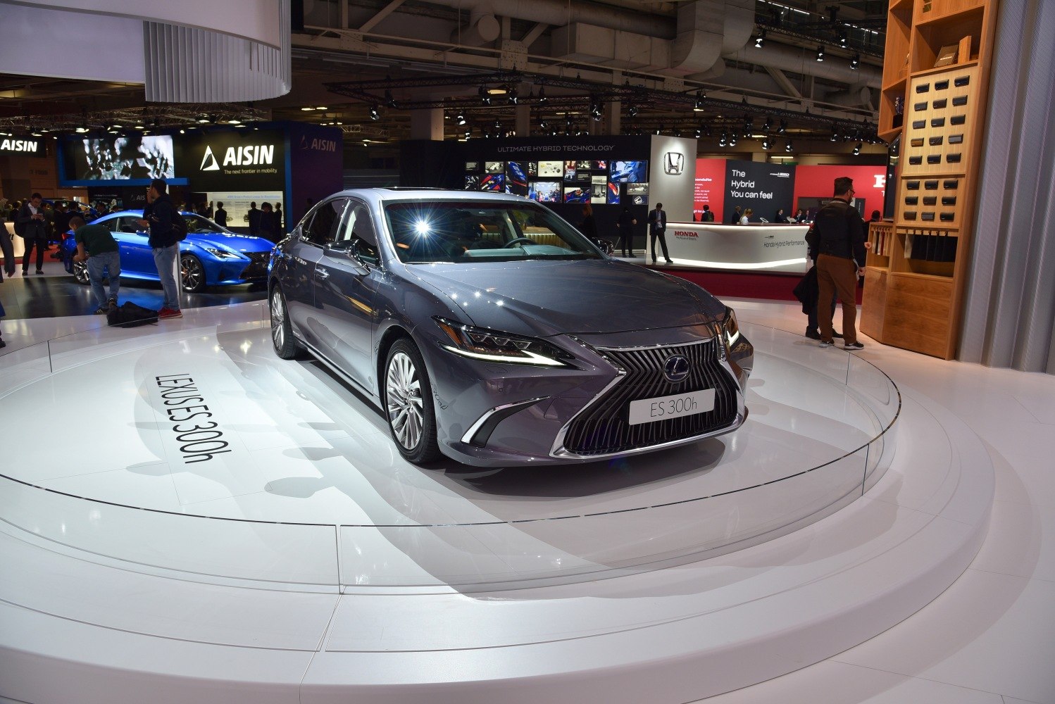 Front design and LED headlights of a luxury sedan