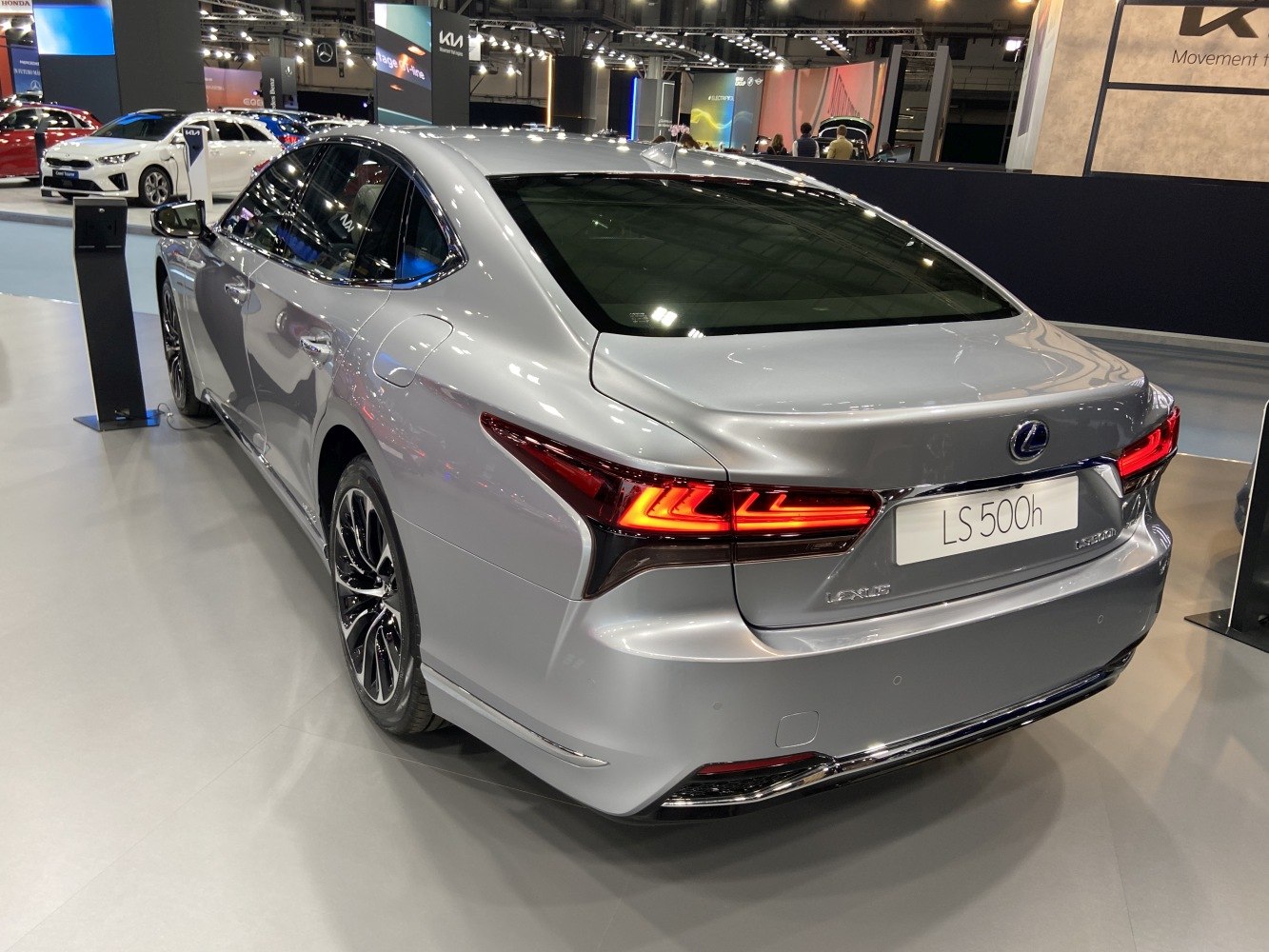 Rear view with sleek LED taillights and sculpted trunk lid
