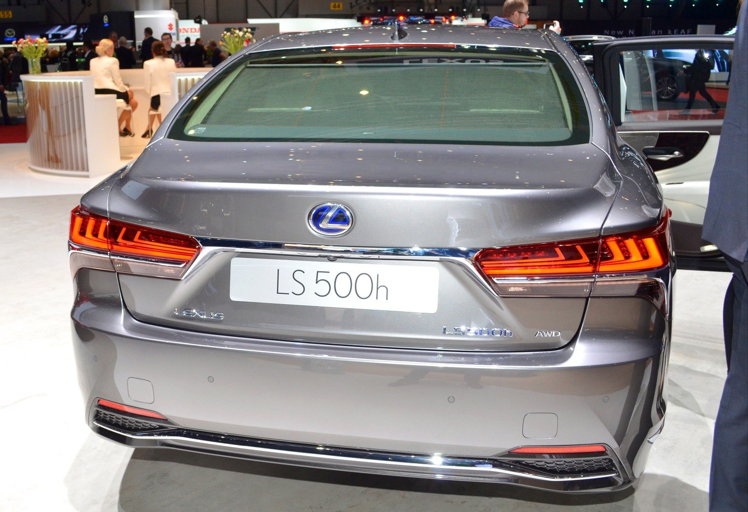 Rear view with LED taillights and sleek trunk design