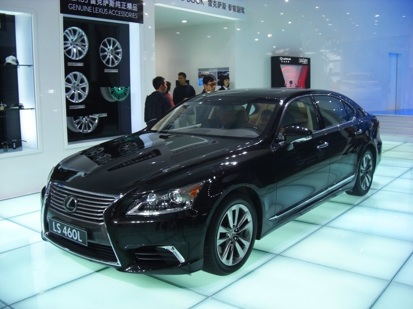 Luxury sedan with LED headlights and stylish alloy wheels