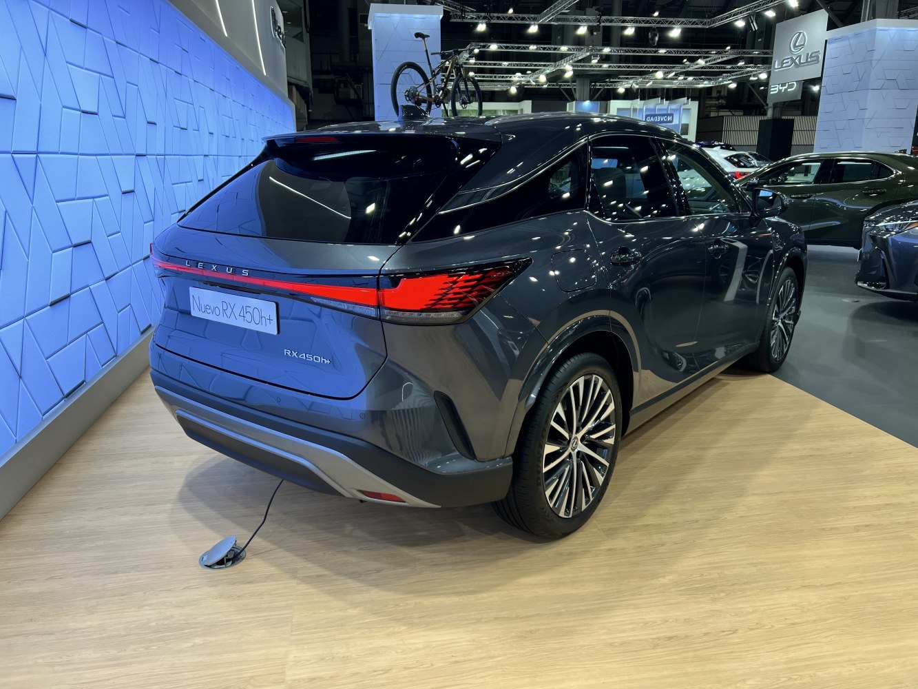 Sleek SUV rear with sharp LED tail lights and multi-spoke alloy wheels