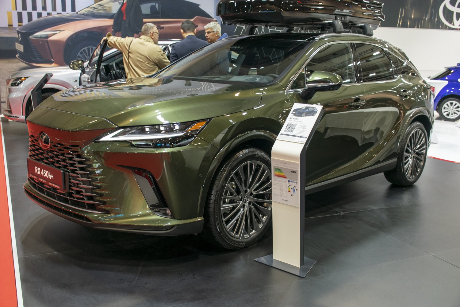 Front view with aggressive grille and sleek LED headlights