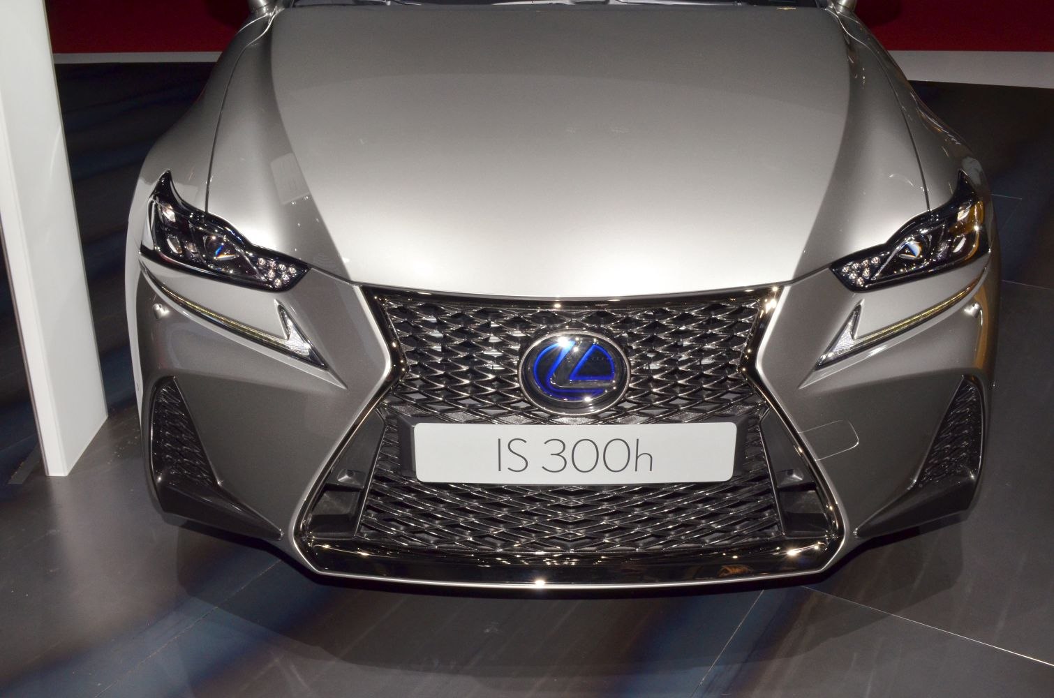 Aggressive front grille with sleek LED headlights