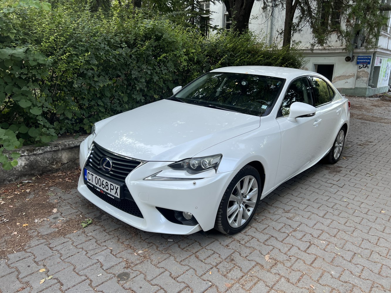 Front view with spindle grille and sleek headlights