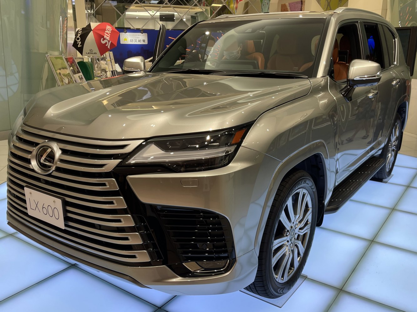 Bold front grille and sleek LED headlights of a luxury SUV
