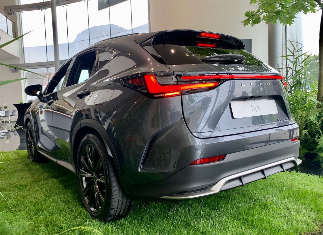 Rear exterior with LED tail lights and sporty bumper design