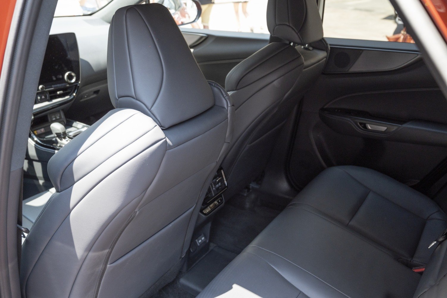 Rear leather seats with spacious modern interior