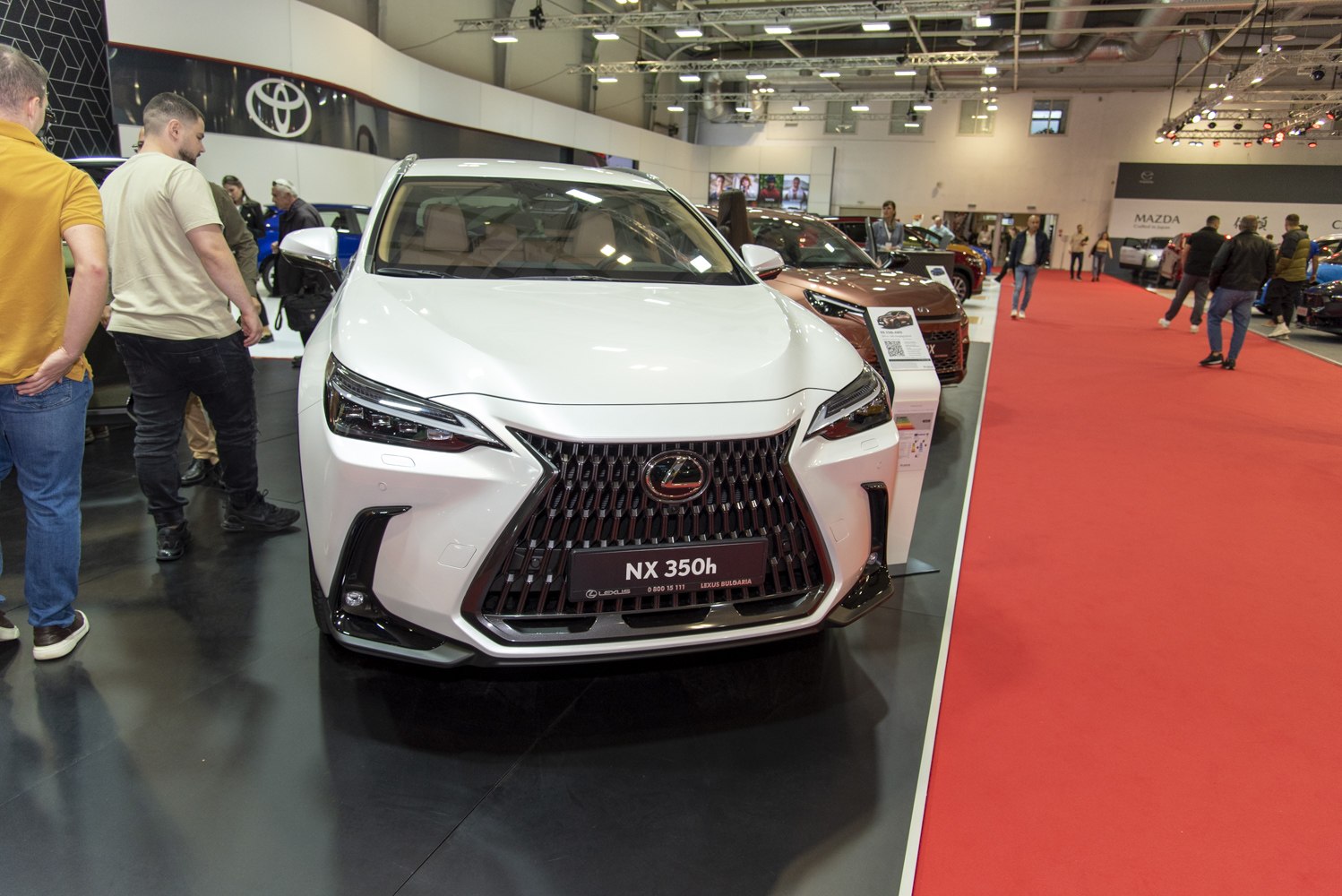 Front fascia with spindle grille and LED headlights