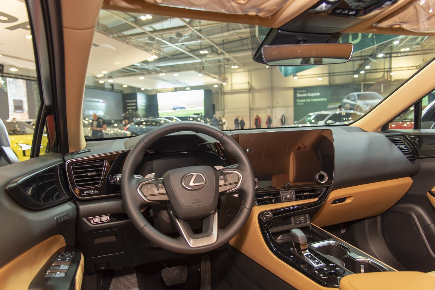 Modern dashboard and multifunction steering wheel with digital display