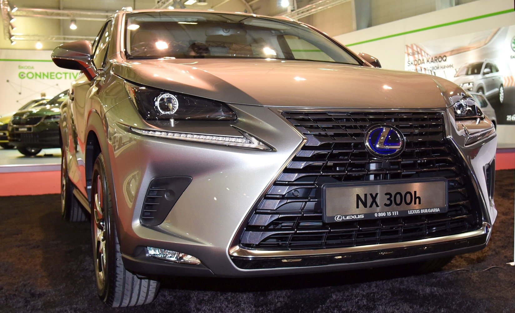 Sharp LED headlights and large spindle grille front