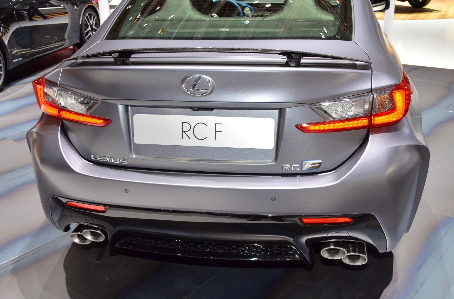 LED taillights and quad exhaust pipes on a sporty rear end