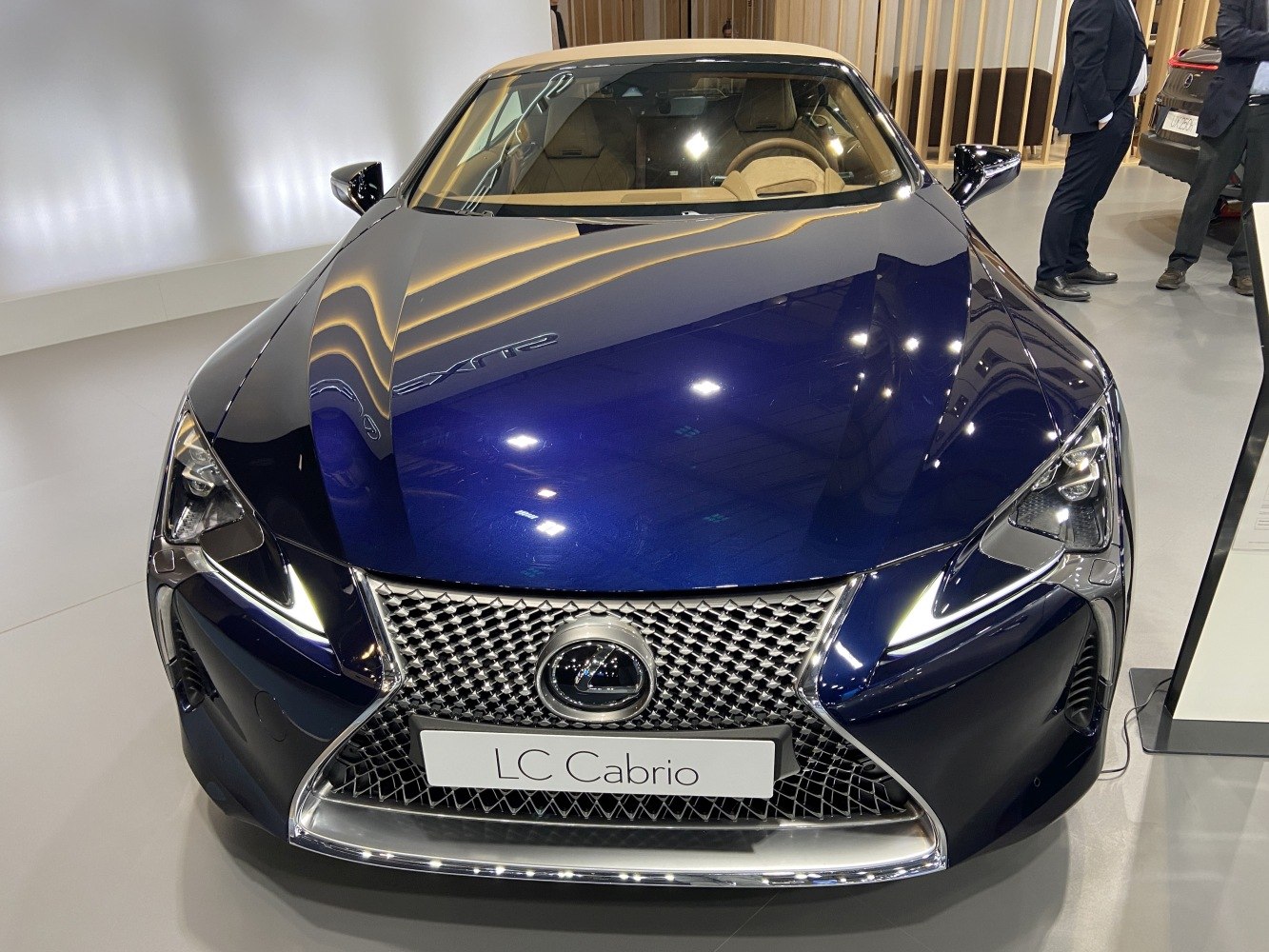 Front view with aggressive grille and sharp LED headlights
