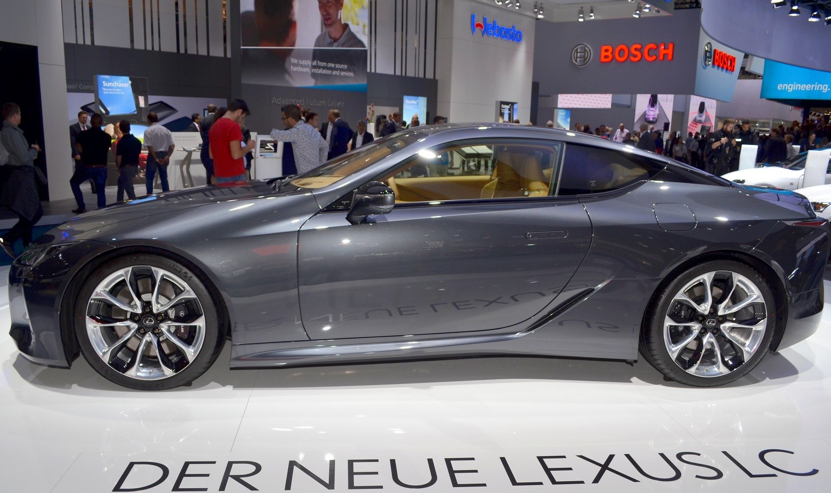 Sleek sports coupe side view with luxury design elements