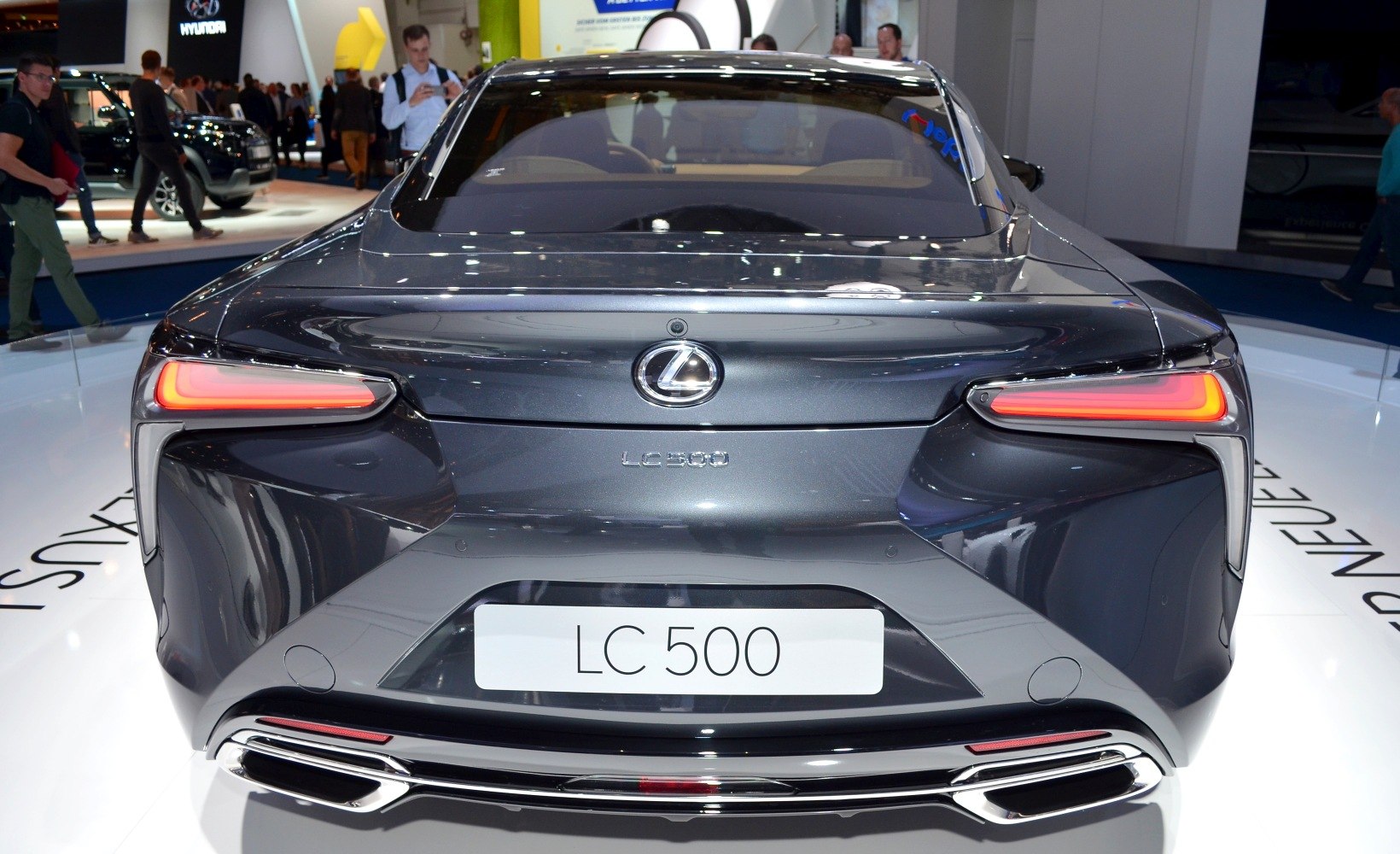 Rear design with distinctive LED taillights and dual exhaust setup