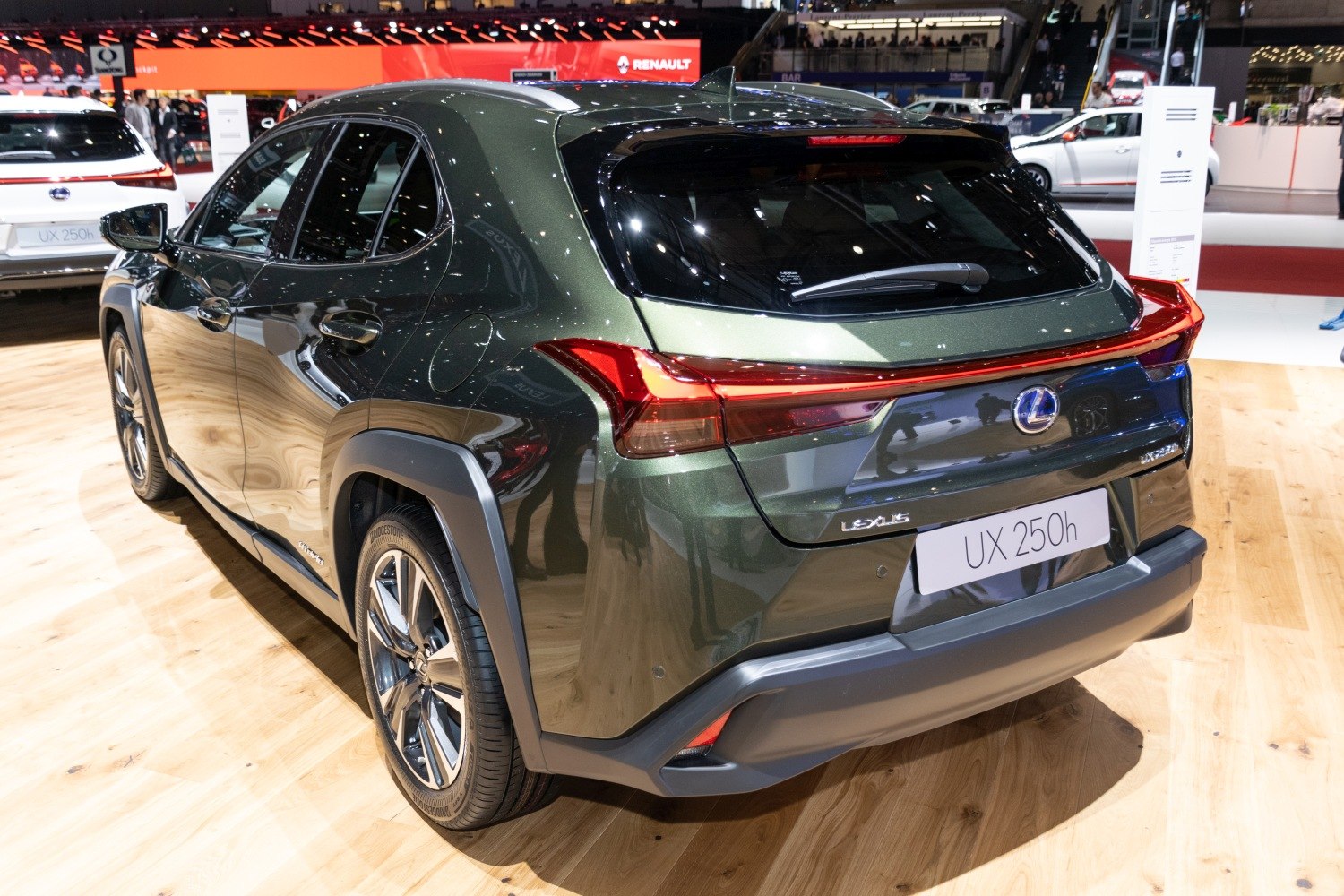 Hybrid crossover rear with sleek taillights and aerodynamic styling