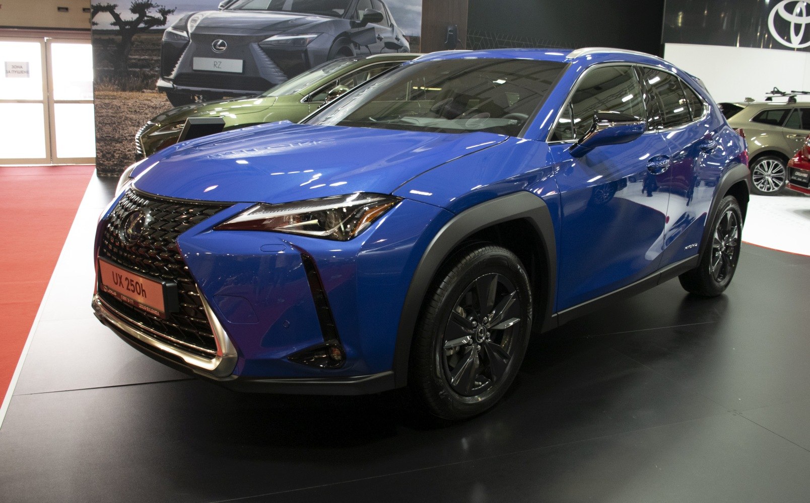 Front grille and LED headlights of a Lexus UX 250h