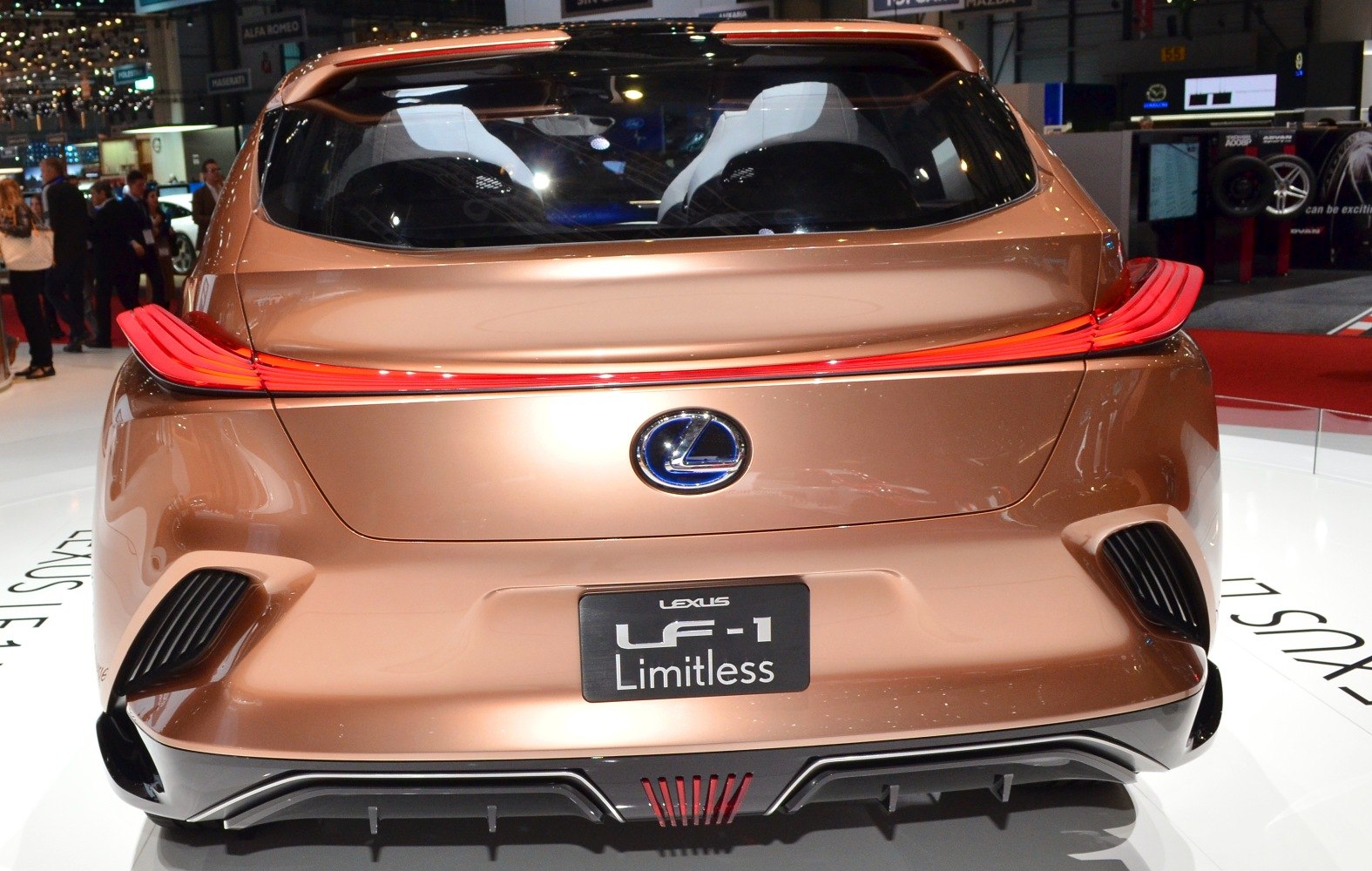 Sleek rear design with continuous LED tail lights and aerodynamic features