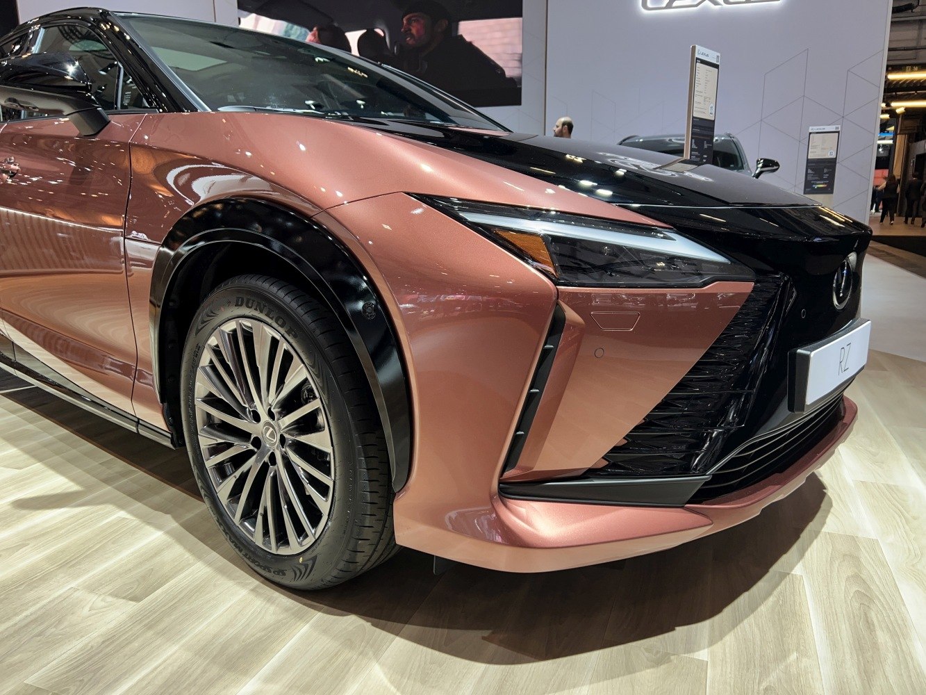 Front end with LED headlights and alloy wheel close-up