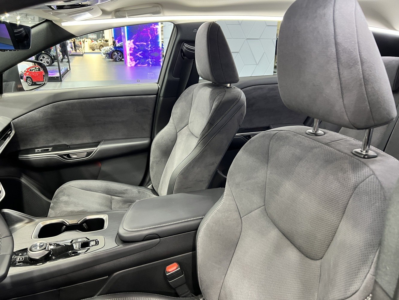 Modern plush seating and sleek center console