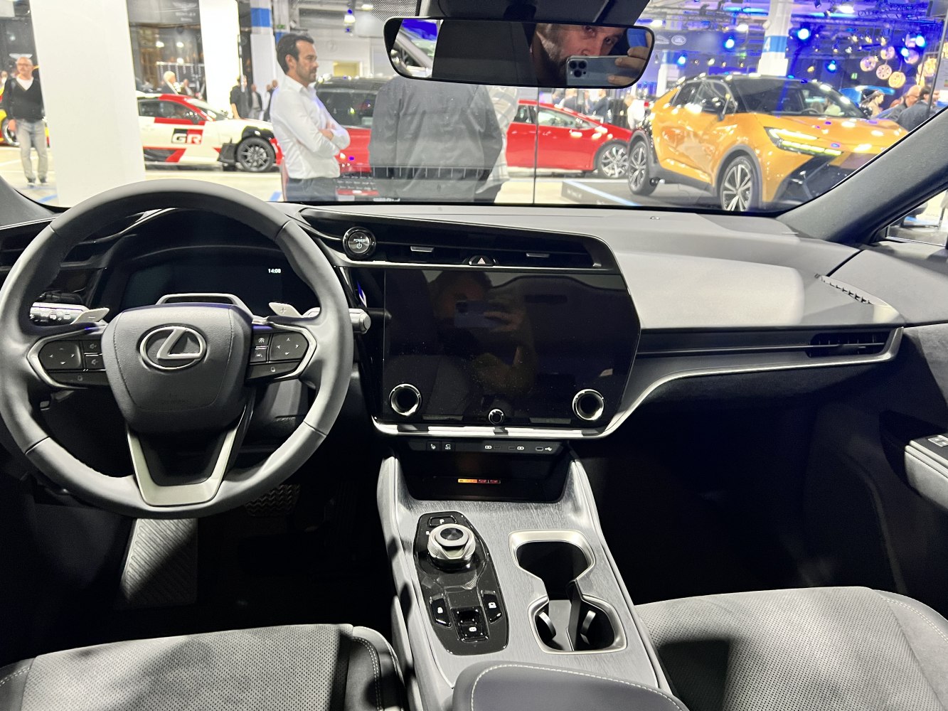 Lexus interior with digital dashboard and touchscreen