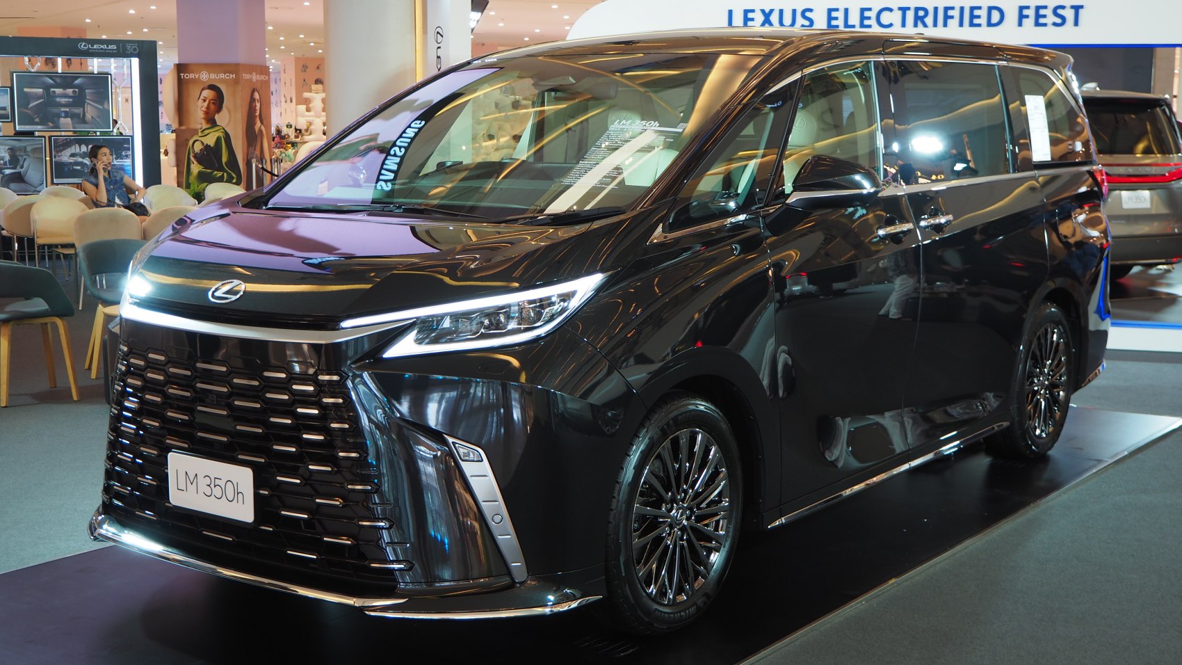 luxury minivan front grille sleek LED headlights