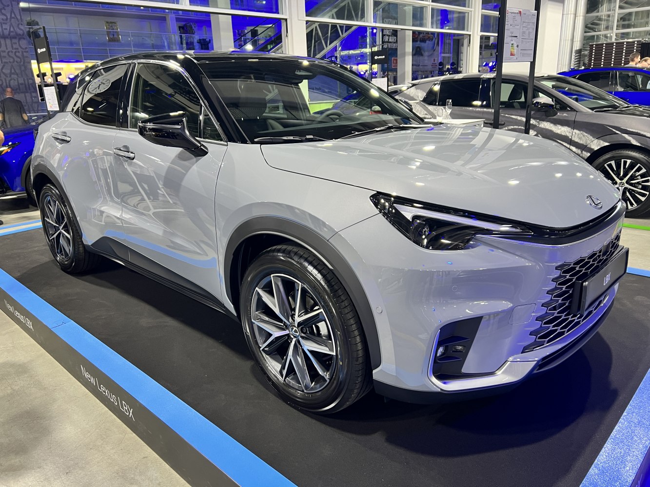 Front view highlighting modern headlights and alloy wheels