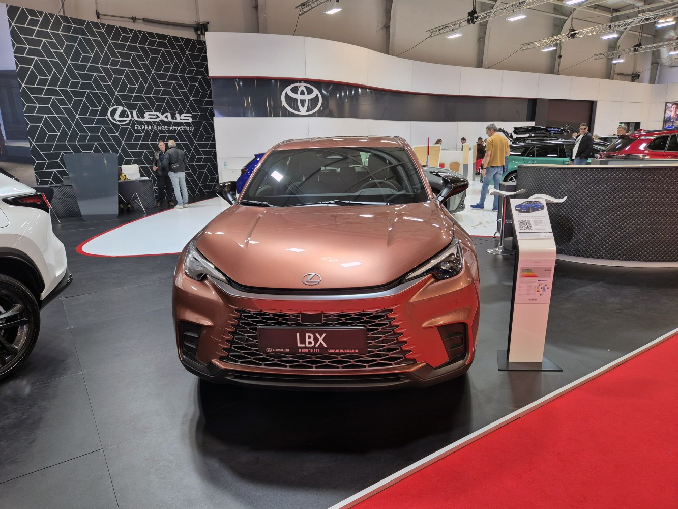 Front view of modern compact SUV with bold grille and sharp headlights