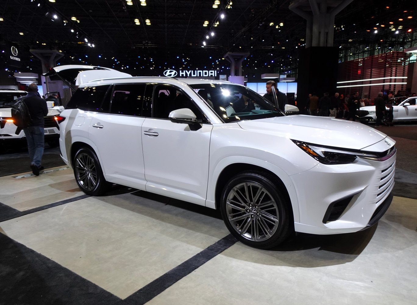 Large luxury SUV with LED headlights and alloy wheels
