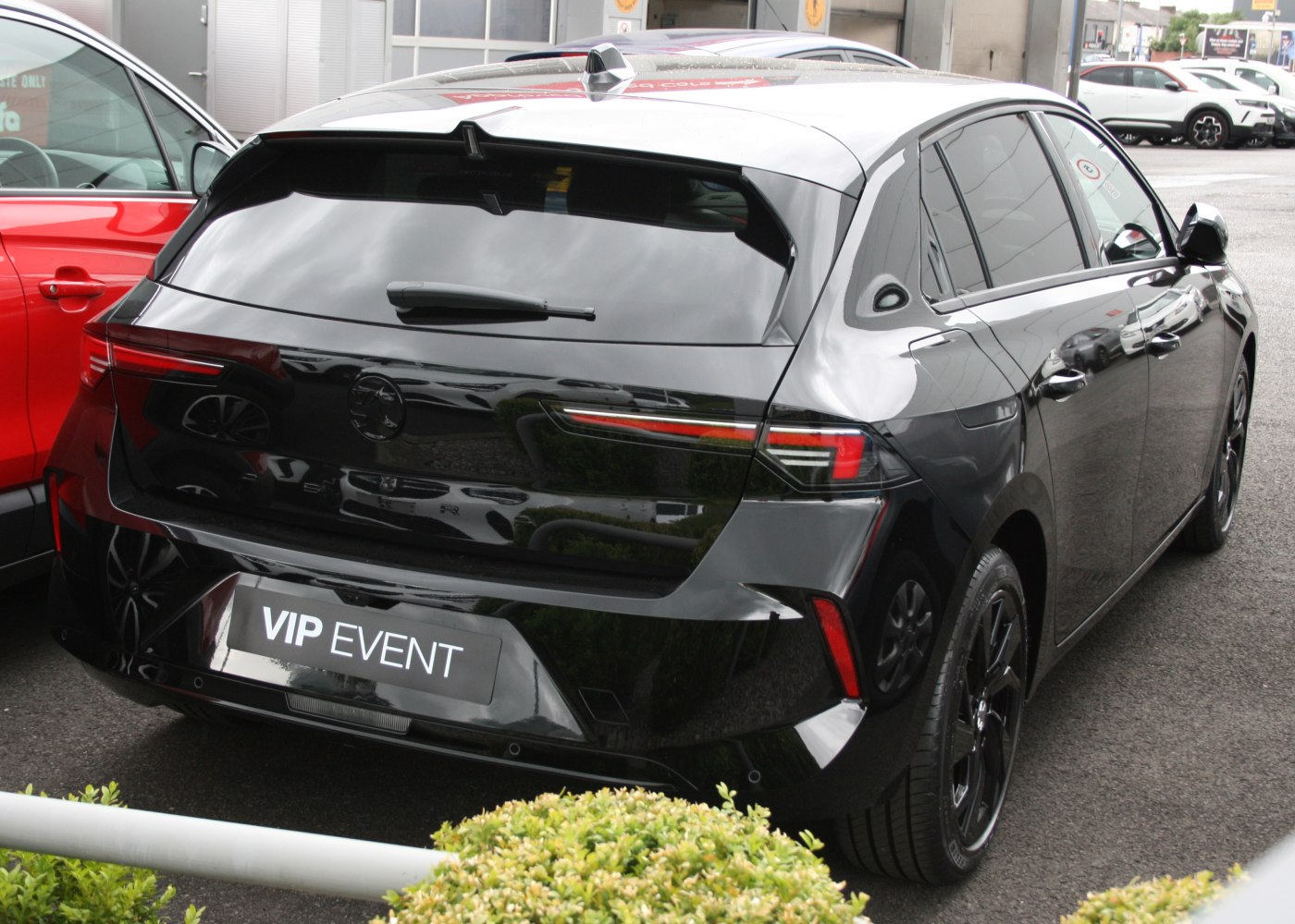 Rear hatchback with LED tail lights and rear windshield wiper