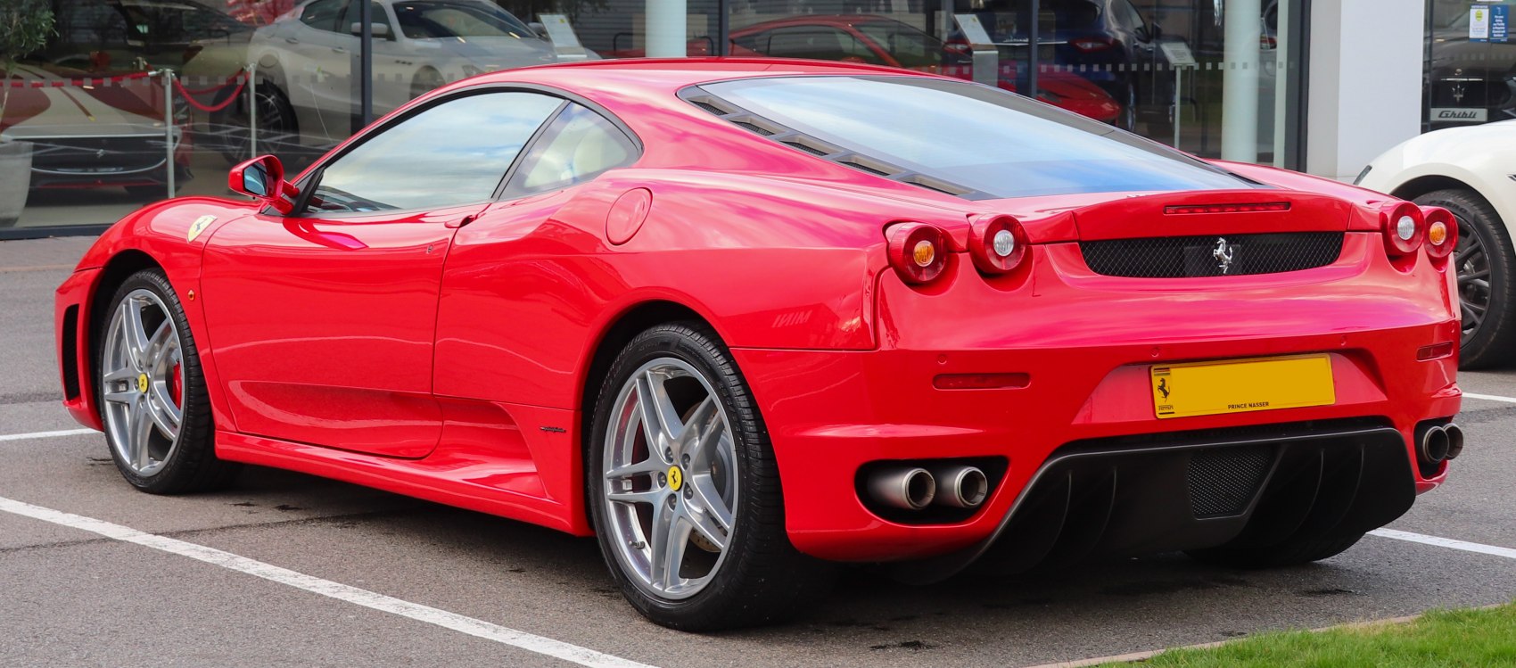 Rear and side view with dual exhaust and round taillights
