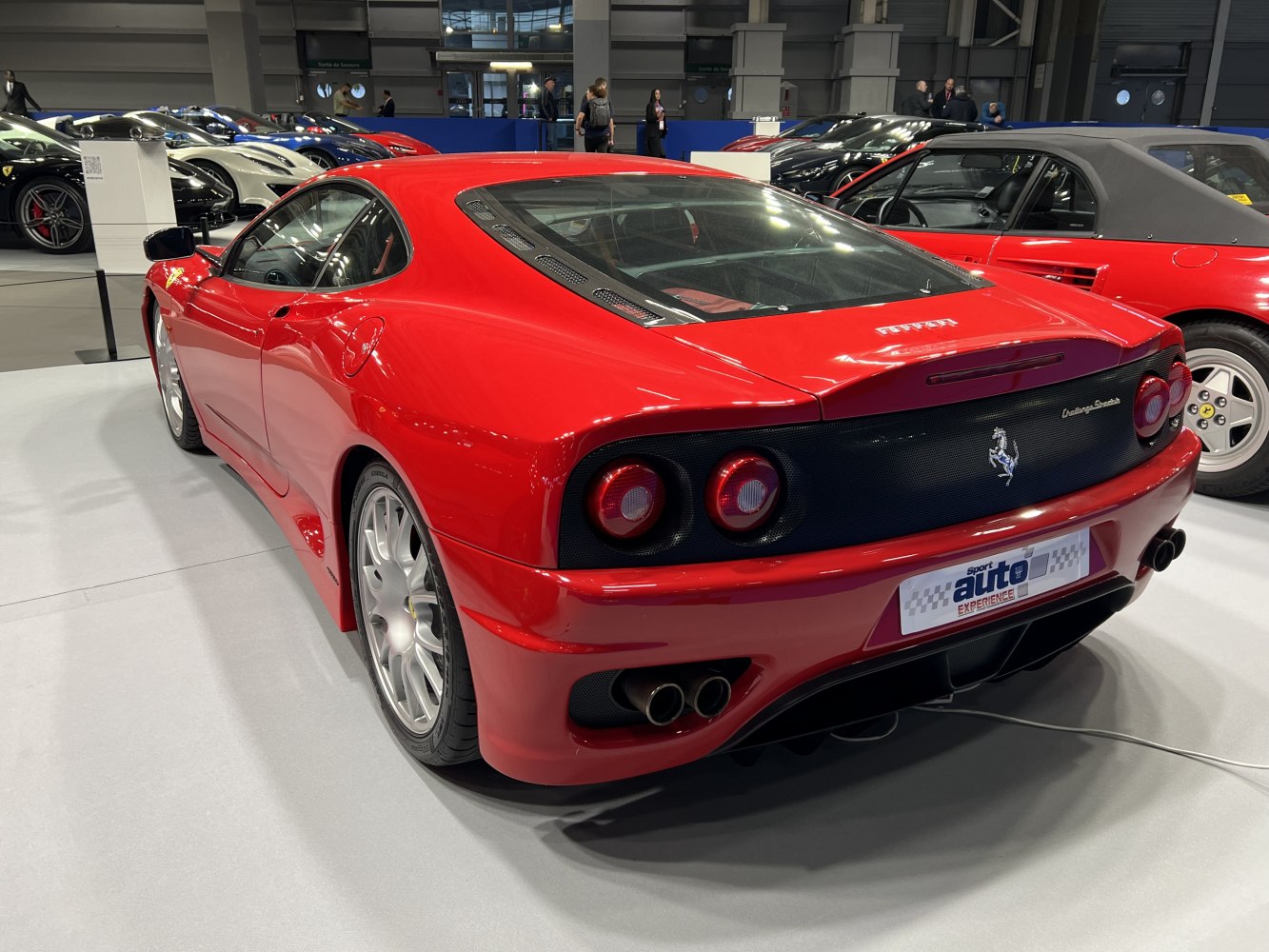 Rear view with dual round taillights and quad exhaust pipes