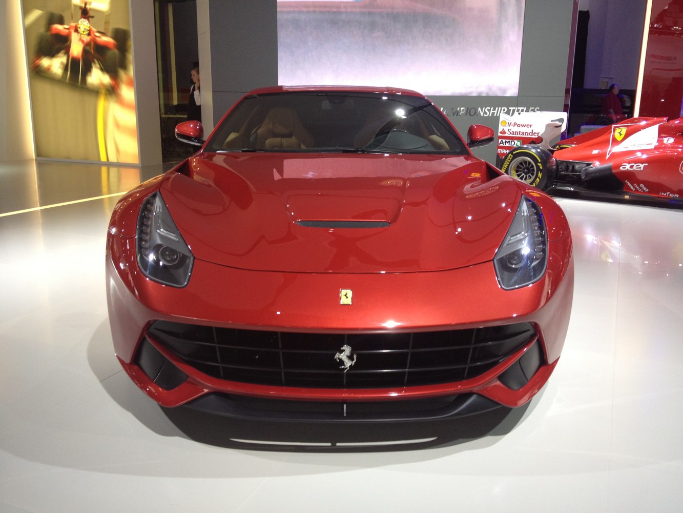 Aggressive front grille and sleek headlights with sporty hood vent