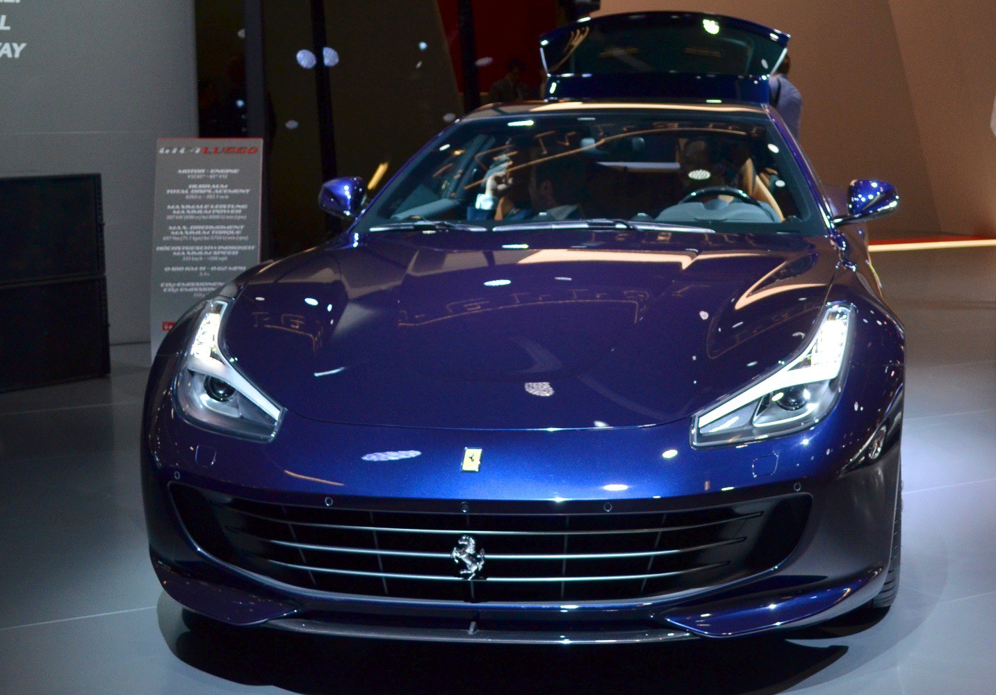 Front view with LED headlights and iconic grille