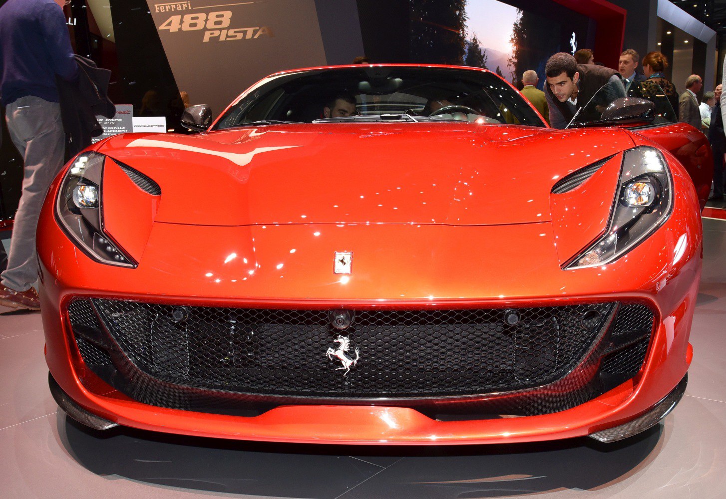 Aggressive front headlights and detailed large grille